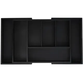 Relaxdays Besteckkasten , Holz, Holzwerkstoff , 49x5x28 cm , Küchenzubehör, Küchenhelfer, Besteckeinsätze