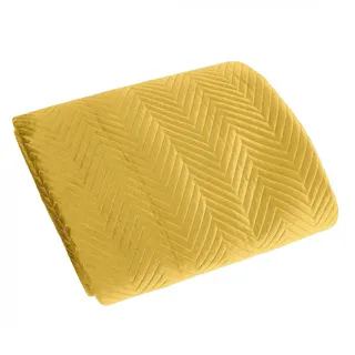 Eurofirany CHON/Sofia/MUSZ 170X210 MUSZ 521 Eurofirany Exklusive Decke Tagesdecke Glamour 200x220 170x210 Steppdecke Bettüberwurf Überwurf (Sofia Gelb, 170 x 210 cm) 170 x 210 cm, Sofia Gelb
