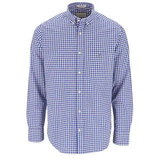 GANT Reg Gingham Langarmhemd - College Blue - M