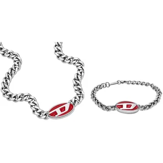 Diesel Herren-Edelstahlkette-Schmuck-Set