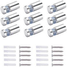 10x Qrity Abstandshalter Montagekleinteile Werbeglas Acryl Abstandshalter, Edelstahl Abstandshalter, 12X25mm, mit Schraubbefestigungszubehör