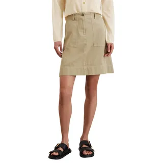 Marc O'Polo Damen Minirock aus Baumwoll-Leinen-Mix Tailored Fit, Beige (Summer Sand), 36