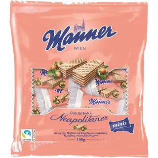 Manner Original Neapolitaner Mini Knusperwaffeln mit Füllung 150g