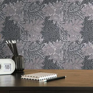 A.S. Création Blumentapete Grau Beige Schwarz Weiß - Architects Paper Art of Eden 390585 - Vliestapete Florale Tapete - 10,05 m x 0,53 m Made in Germany