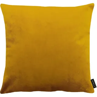 Dekokissen APELT "Castello, Uni Samt" Gr. 1, gelb (gelb, unifarben), B:40cm L:40cm, Bezug: 100% Polyester, Dekokissen_Sitzkissen_Kissenhüllen, Dekokissen, Kissenhülle ohne Füllung, 1 Stück
