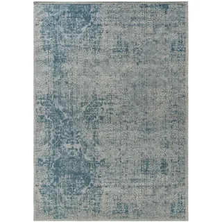 benuta Nest Flachgewebeteppich Frencie Blau 120x180 cm , Textil , Patchwork , Rechteckig , 120x180 cm , Oeko-Tex® Standard 100 , wasserabweisend , Teppiche und Böden, Teppiche, Webteppiche