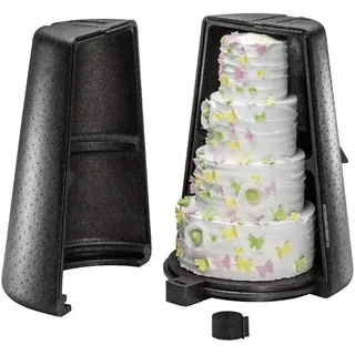 thermohauser EPP-Thermobox Etagen-Tortenständer, schwarz, für eine max. 5-stöckige Etagere mit max. Durchm. 46 cm und 72 cm Höhe