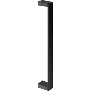 KEUCO Edition 11 Handtuchhalter für Gästehandtücher, 48 cm hoch, Metall schwarz matt, Made in Germany, inkl. Schrauben und Dübel, Handtuchstange zum Bohren