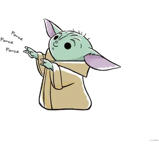 KOMAR Bild »Mandalorian The Child Sweet Force« Disney Star Wars 1 Stk. tlg. Wandbild, zur Dekoration, im Kinderzimmer | ohne Rahmen, bunt