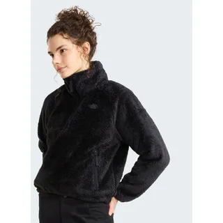 Fleeceshirt THE NORTH FACE, Damen, Gr. S, schwarz (tnf schwarz), Obermaterial: 100% Polyester, Shirts Fleeceshirt, mit Stehkragen, hochfloriges Fleece, lockere Passform