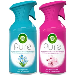 Air Wick Premium-Duftspray PURE Frühlingsfrische + Kirschblütenzauber (2 x 250ml)