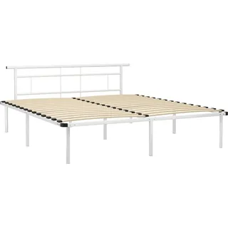 vidaXL Bettgestell Weiß Metall 180x200 cm - Weiß
