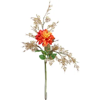 I.GE.A. Kunstblumenstrauß »Kunstblumen Set Dahlie« Mit Dekozweig 62 cm hoch Blumen Arrangement Seidenblumen Einzelblumen