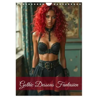 Calvendo Gothic Dessous Fantasien (Wandkalender 2026 DIN A4 hoch), CALVENDO Monatskalender: Verführerische Gothic Frauen (CALVENDO Erotik)