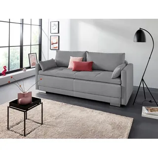 OTTO home Schlafcouch Mikrofaser 2,5-sitzig Grau