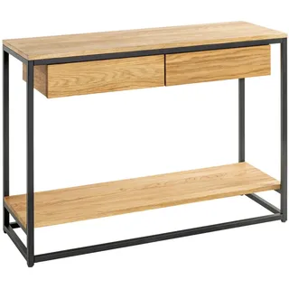 Haku-Möbel Eiche Konsolentisch 100,0 x 35,0 x 75,0 cm schwarz