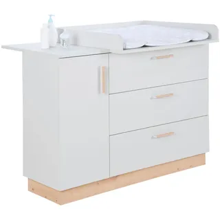 Jimmylee Wickelkommode , Grau , Kunststoff , 1 Fächer , 3 Schublade(n) Schubladen , 133x101x77 cm , DIN EN ISO 9001 , Babymöbel & Kindermöbel, Babyzimmer, Wickelkommoden & Zubehör, Wickelkommoden