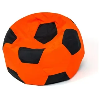 GO GIFT Sitzsack, Schwarz, Orange, Oxford-Fußball