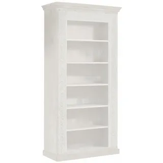 Malati Bücherregal 90 x 40 x 180 cm, Mango Massivholz Crème