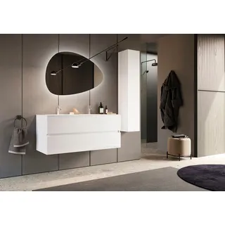 welltime Doppelwaschtisch »Start«, Breite 120 cm, 2 bzw. 3 Schubkästen, Soft-Close, Keramik-Einsatzbecken, weiß