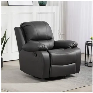 Homcom Relaxsessel Fernsehsessel mit Liegefunktion Polyester 93 x 98 x 100 cm Schwarz
