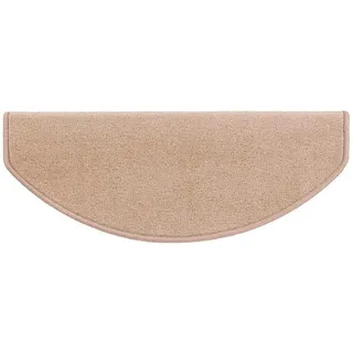 Esposa Stufenmatte , Hellbraun , Textil, Leder , Veloursleder , Uni , halbrund , 65x23.5 cm , Made in Germany , für Fußbodenheizung geeignet, rutschfest, pflegeleicht, strapazierfähig , Teppiche und Böden, Schmutzfangmatten, Stufenmatten