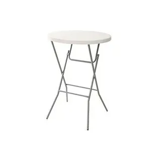 Stehtisch rund Kunststoff weiß 80,0 x 80,0 x 110,0 cm, 1 St.