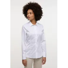 Bild von Satin Shirt Bluse in weiß unifarben, weiß, 36