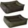 Hundesofa MAX Quattro L 80 x 65 cm grün-braun
