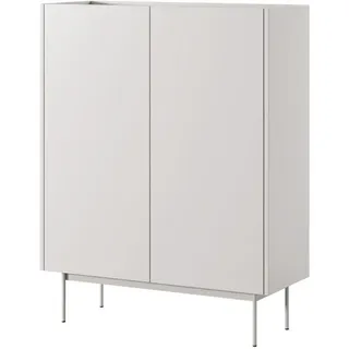 Masseno Highboard Colore 97/122/37 cm mit 2 Türen Kaschmir , Holzwerkstoff , 97x122x37 cm , Kleinmöbel, Kommoden, Highboards