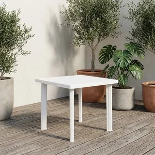 PROGARDEN Gartentisch 80 x 75 x 72 cm Weiß