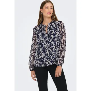 ONLY Chiffonbluse »ONLDITSY L/S BLOUSE WVN«, blau