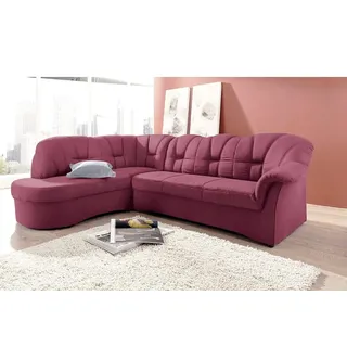 DOMO collection Eckcouch Kunstleder 2-Sitzer Rot