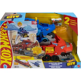Hot Wheels City Ultimativer 2-in-1 Drachen Transporter
