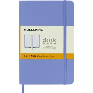 Moleskine Notizbuch Liniertes Notizbuch Pocket 9 x 14 cm Hortensienblau