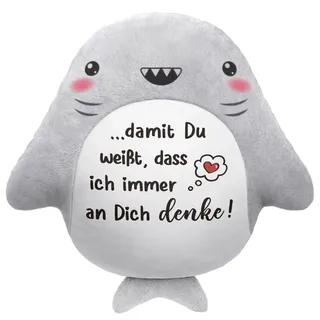 Juratar Paar Geschenk – Hai Kissen mit Spruch, Partner Geschenke als Jahrestag Geschenk für Sie Ihn, Valentinstag, Hochzeit, Liebes Geschenk für Sie Ihn