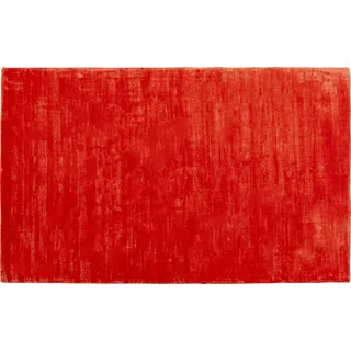 Kare Design Teppich Cosy, Rot, 240x170cm, Läufer, Vorleger, Rechteckig, Baumwolle, Einfarbig, Wohnzimmer