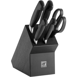 Zwilling Vier Sterne Messerblockset 6-tlg. Buche Schwarz