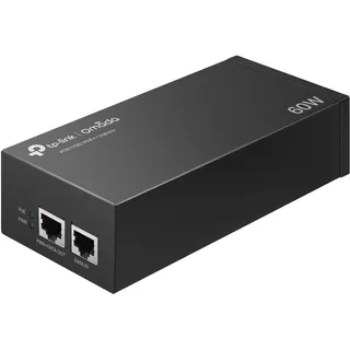 TP-Link TL-POE170S PoE++ Injektor (2 Gigabit-Ports, kompatibel mit 802.3af /at/bt, Gesamtleistung mit bis zu 60W, Wandmontage und Desktop-Design, Plug and Play) Schwarz