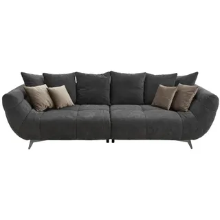 Hom`in Bigsofa , Schwarz , Textil , Füllung: Schaumstoff,Schaumstoff , 300x79x133 cm , Stoffauswahl , Wohnzimmer, Sofas & Couches, Sofas, Textilsofas