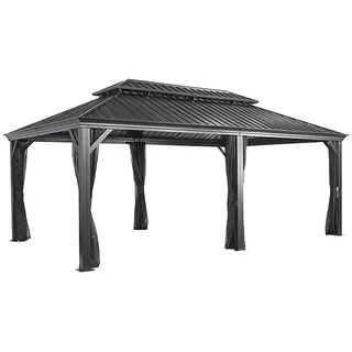 Sojag Messina 5,98 x 3,63 m inkl. 6 Seitenteile Anthrazit