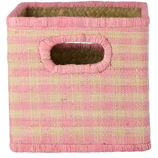 Rice Checks Aufbewahrungskorb - Pink / White - One Size