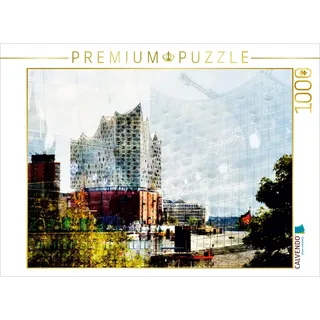 CALVENDO Puzzle Hamburg ist um EIN Wahrzeichen reicher | 1000 Teile Lege-Größe 64 x 48 cm Foto-Puzzle für glückliche Stunden