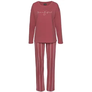 VIVANCE DREAMS Damen Pyjama rot-gestreift Gr.36/38