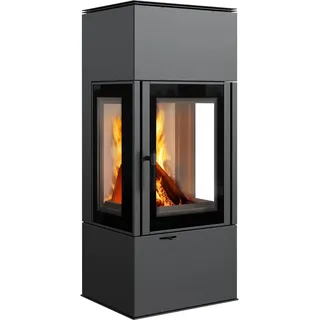 Kratki Thor View Stahl Schwarz/Abdeckplatte Glas