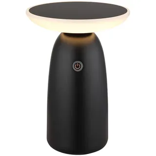 GLOBO 36625S Solarleuchte Aluminium schwarz matt, LED USB-C IP54 Touch-Dimmer 22,5 cm