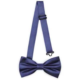 Ladeheid Elegante Herren Fliege - Hochwertig, Glänzend, Verstellbar, Perfekt für Hochzeit, Party, Büro. Ideal für Männer, Frauen, Teenager BMS (12cm x 6cm, Dunkelblau)