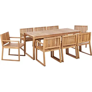 Beliani Gartentisch 8-Sitzer 0 x 0 x 0 cm Braun/Bronze