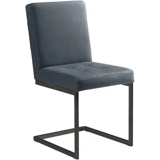 Moderano Schwingstuhl , Grau, Schwarz , Metall, Textil , Uni , eckig, C-Form , 45x91x58 cm , Goldenes M , Lederauswahl, Stoffauswahl, Typenauswahl , Esszimmer, Stühle, Schwingstühle