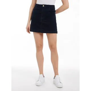 Minirock TOMMY HILFIGER, Damen, Gr. 36, blau (desert sky), Obermaterial: 97% Baumwolle, 3% Elasthan, mini, Röcke Minirock, im 5-Pocket-Style